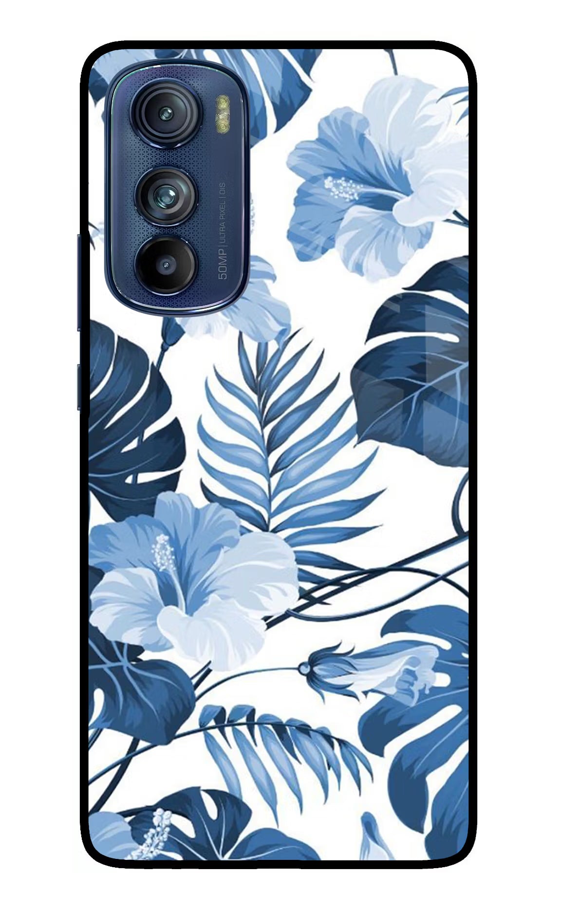 Fabric Art Moto Edge 30 Glass Case Back Cover by Casekaro