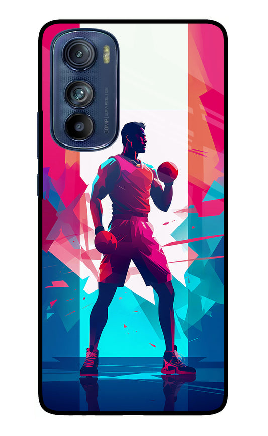 Champion Fighter (AI Generated) Moto Edge 30 Glass Case