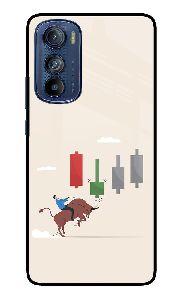 Bull Trading Momentum Moto Edge 30 Glass Case Back Cover by Casekaro