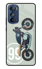 Classic Cafe Racer 99 Moto Edge 30 Glass Case Back Cover by Casekaro