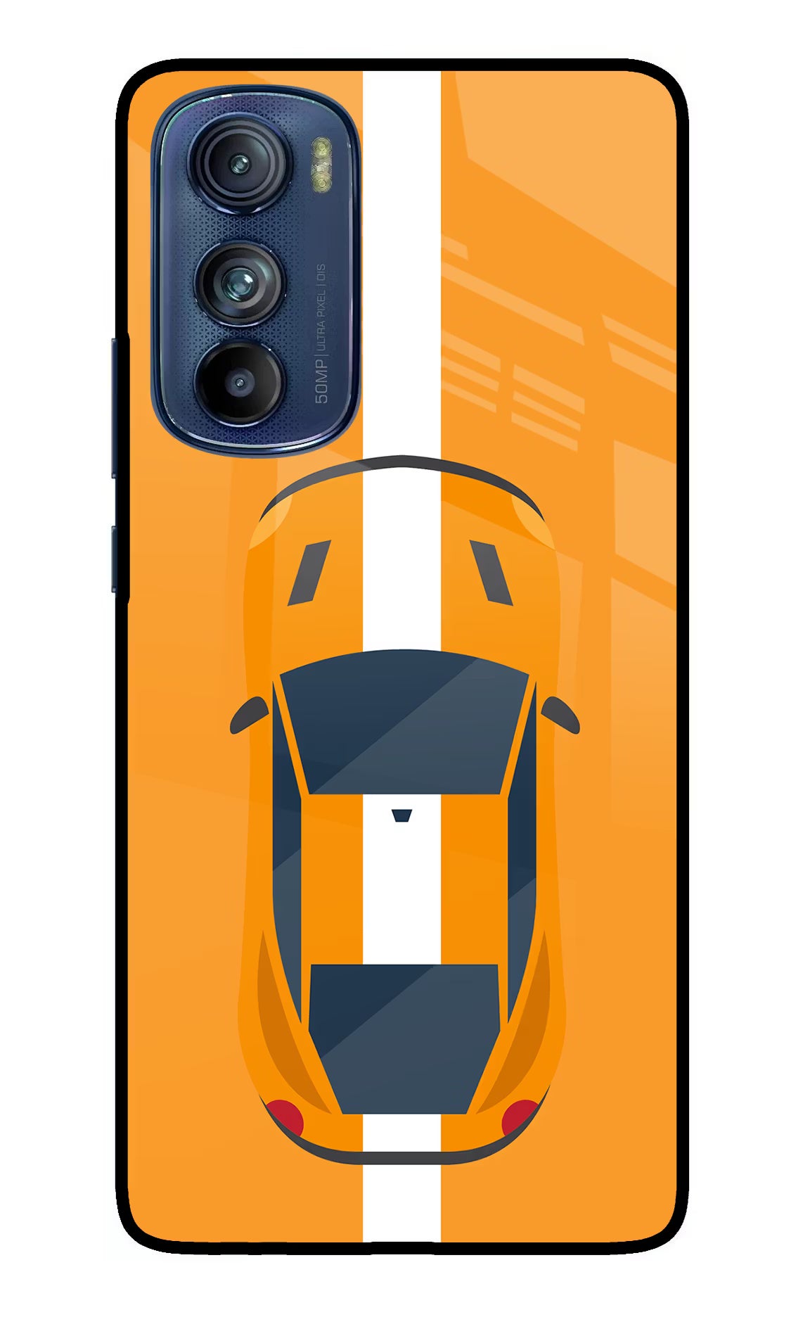 Highway Pursuit Moto Edge 30 Glass Case Back Cover by Casekaro