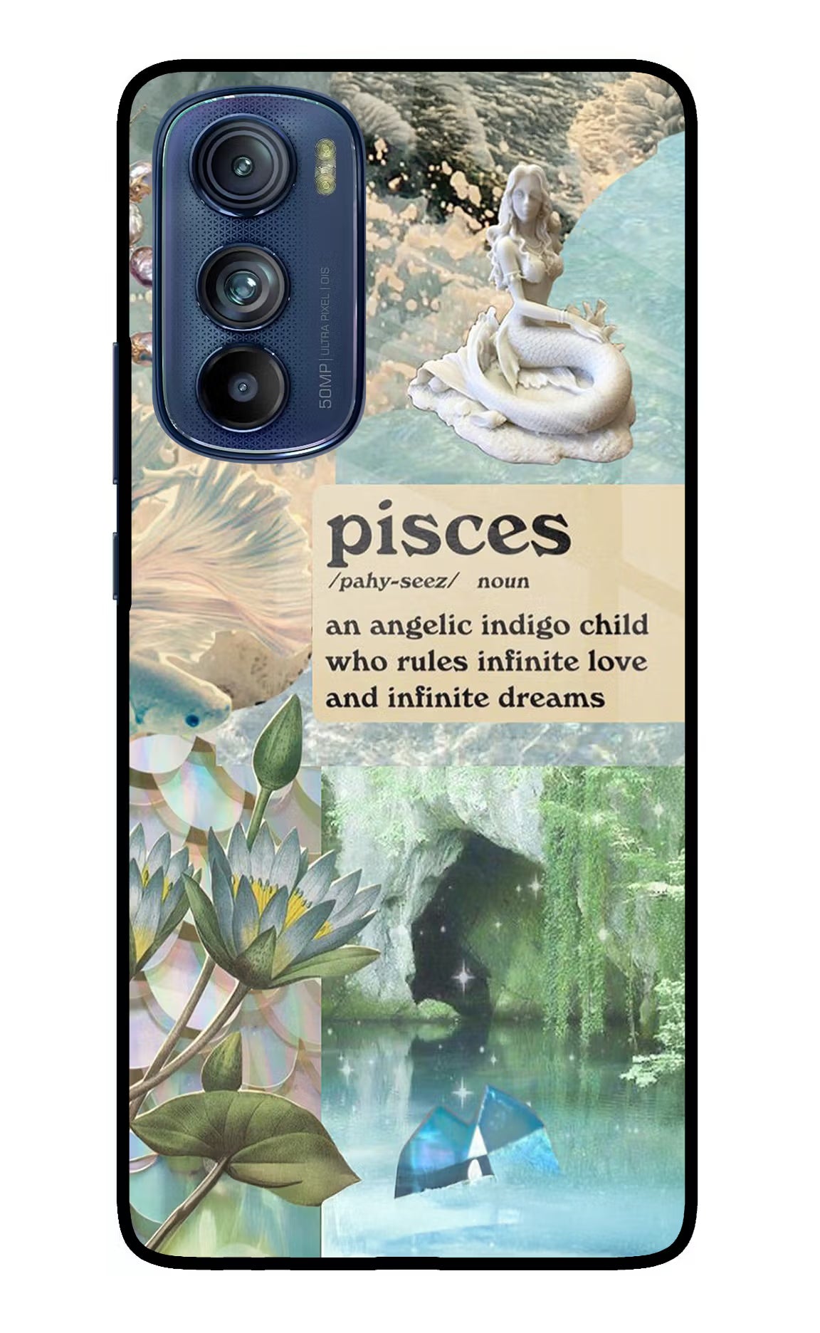 Pisces Zodiac Moto Edge 30 Glass Case