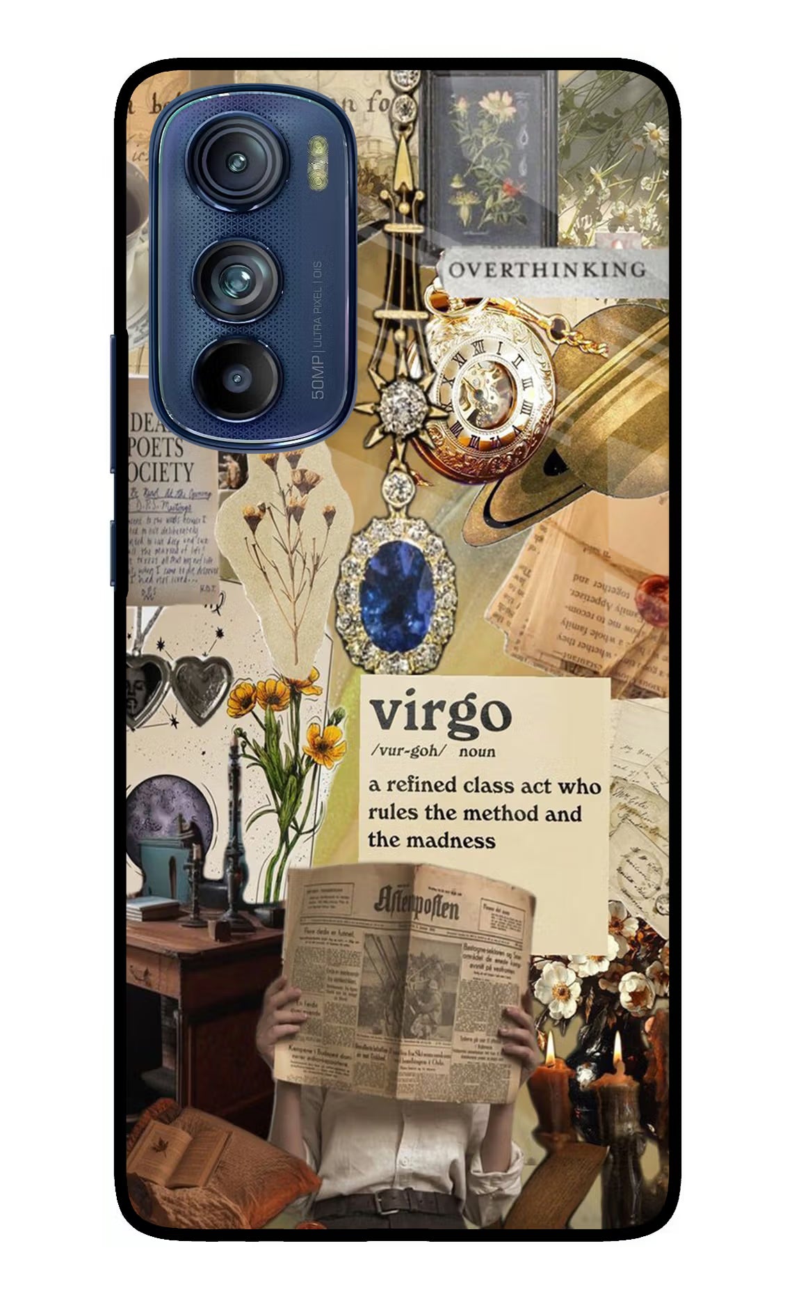 Virgo Zodiac Moto Edge 30 Glass Case