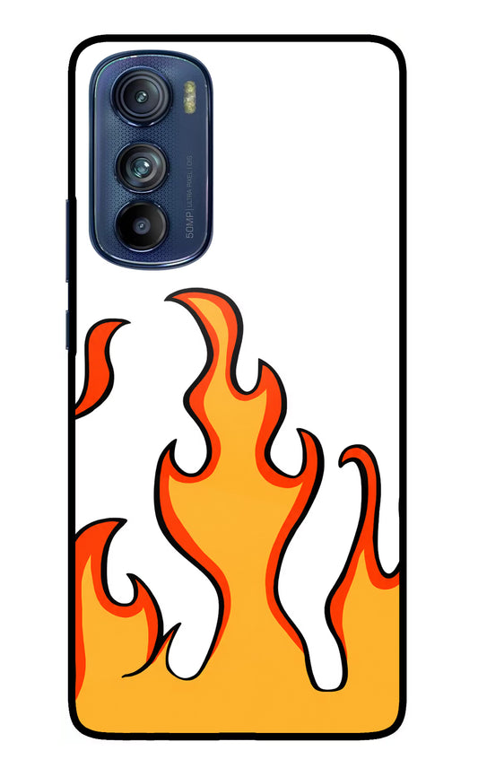 Fired Up – White Moto Edge 30 Glass Case