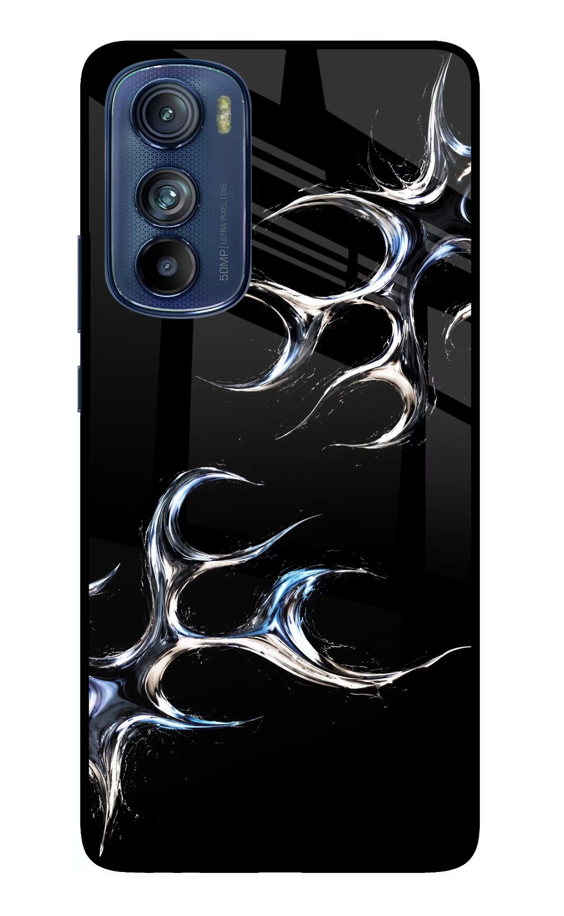 Chrome Tribal Moto Edge 30 Glass Case