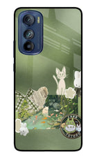 Aesthetic anime Moto Edge 30 Glass Case