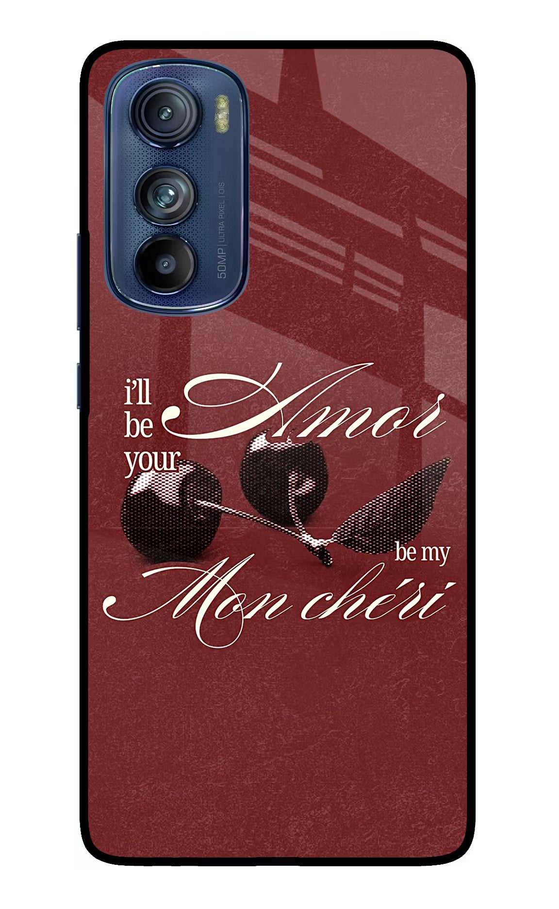 Velvet Cherry Moto Edge 30 Glass Case