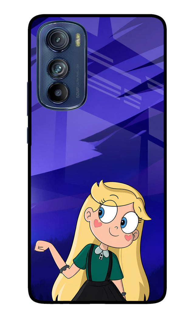 Star Glow Moto Edge 30 Glass Case Back Cover by Casekaro