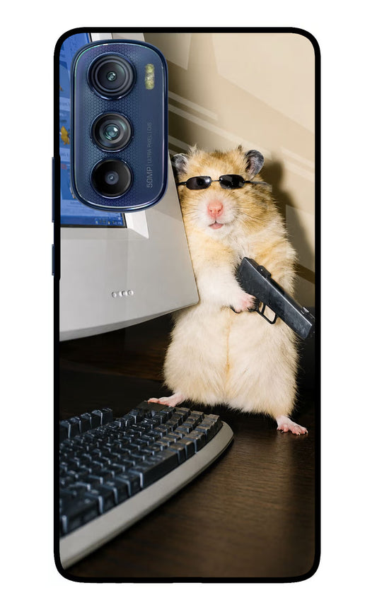 Hacker Hamster Moto Edge 30 Glass Case