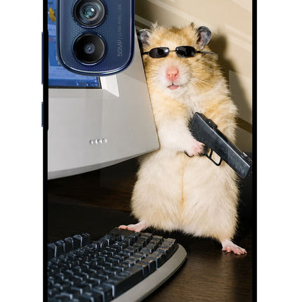 Hacker Hamster Moto Edge 30 Glass Case Back Cover by Casekaro