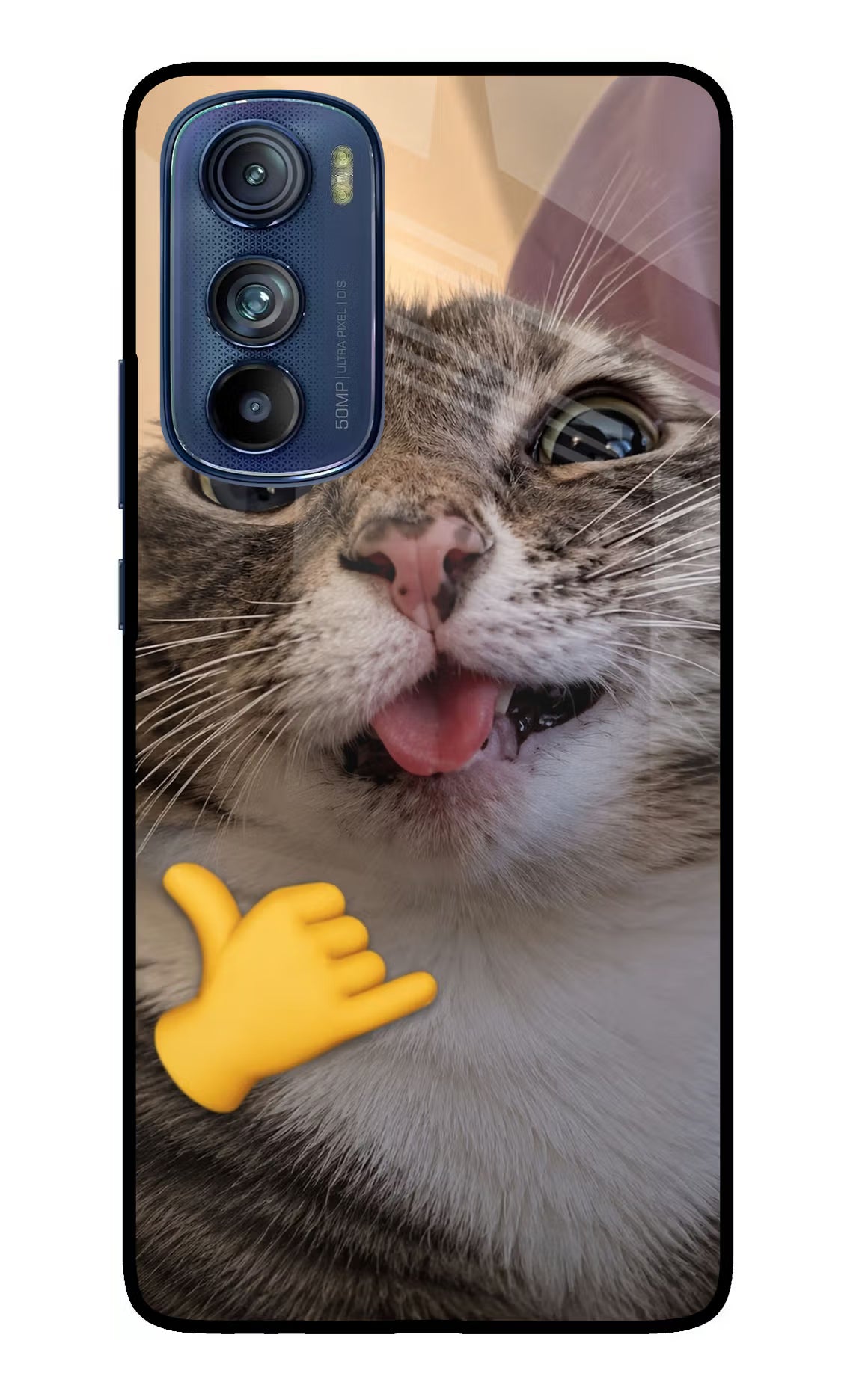 Silly Cat Call Moto Edge 30 Glass Case