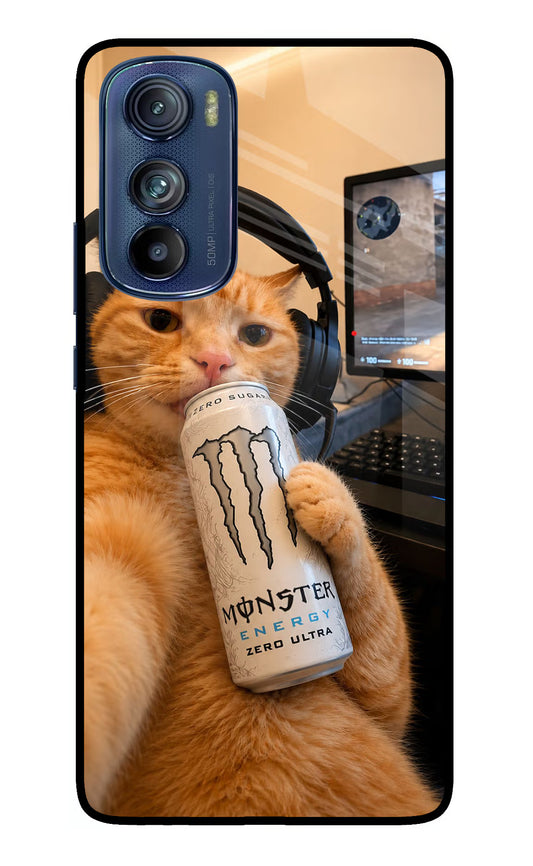Gamer Cat Energy Moto Edge 30 Glass Case