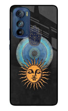 Divine Sun Moto Edge 30 Glass Case Back Cover by Casekaro