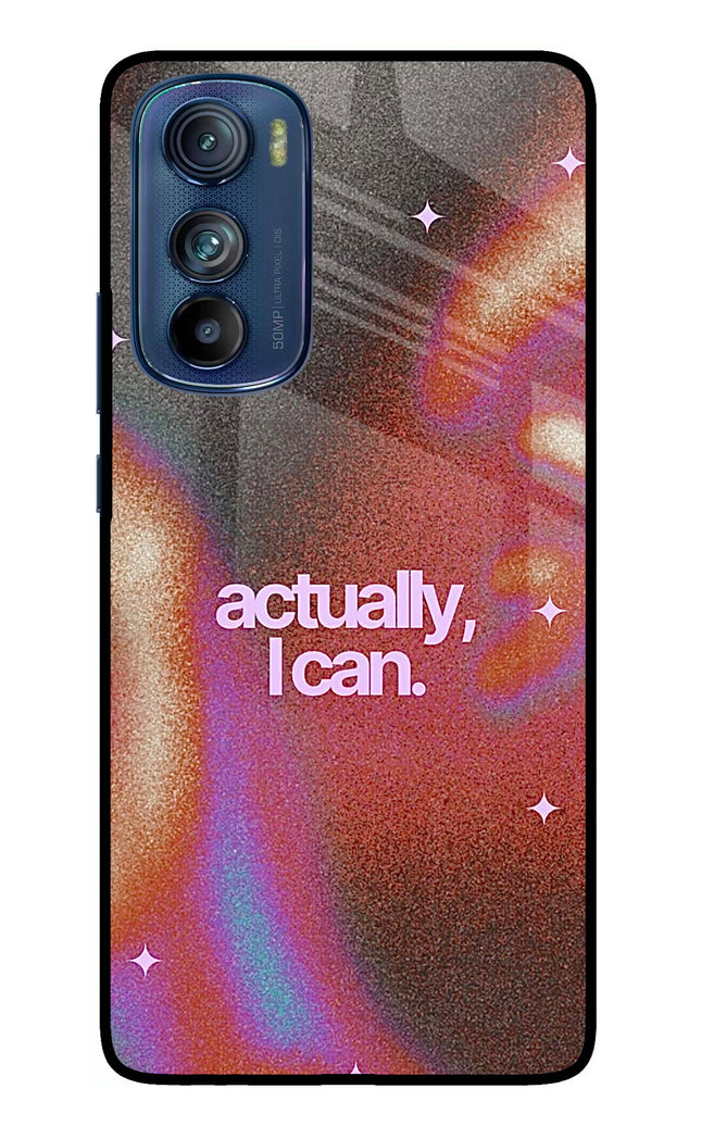 Pink Aura Moto Edge 30 Glass Case Back Cover by Casekaro