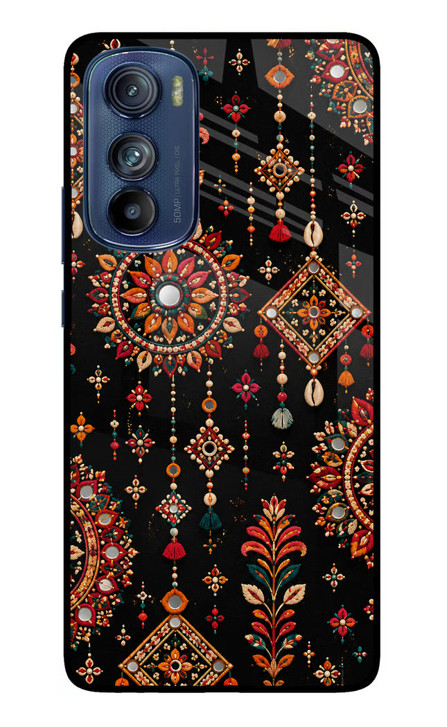 Boho Noir Moto Edge 30 Glass Case Back Cover by Casekaro