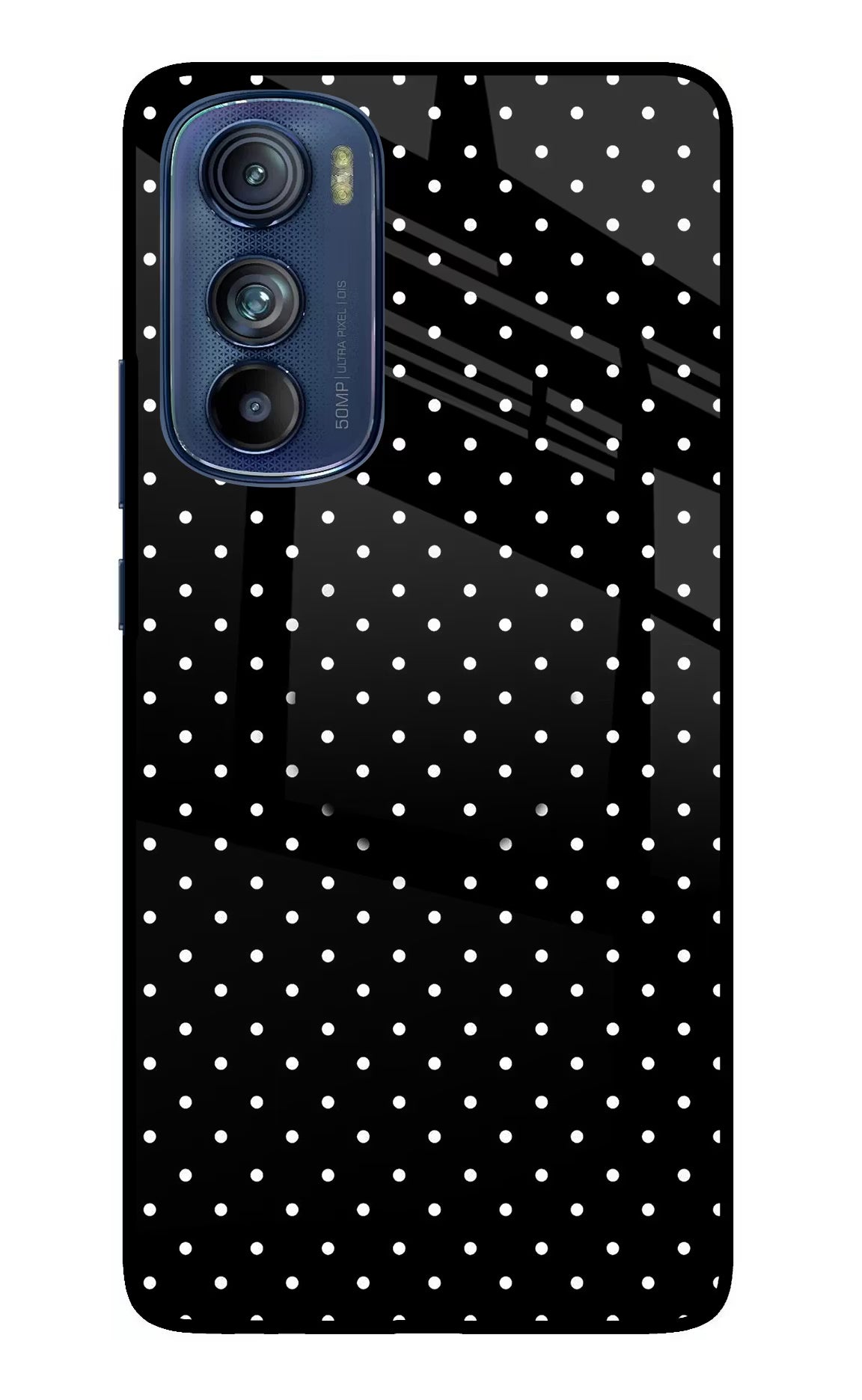 White Dots Moto Edge 30 Pop Case by Casekaro