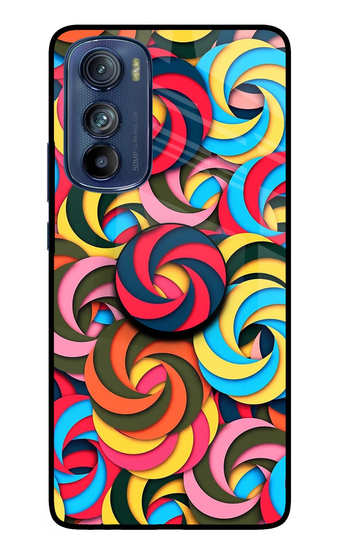 Spiral Pattern Moto Edge 30 Pop Case by Casekaro