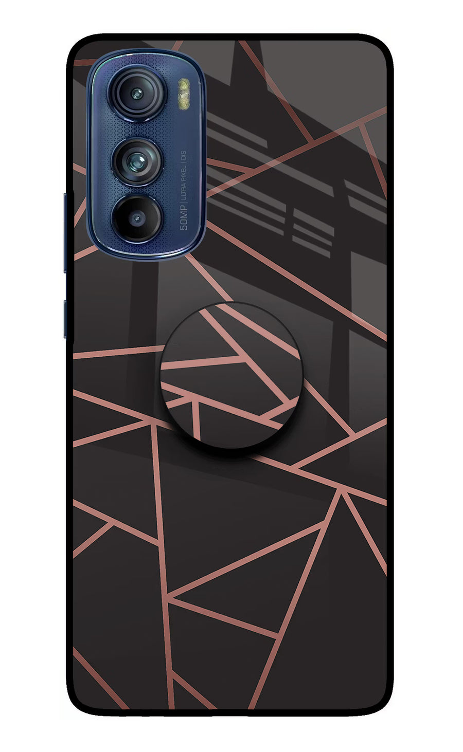 Geometric Pattern Moto Edge 30 Pop Case, Glass case
