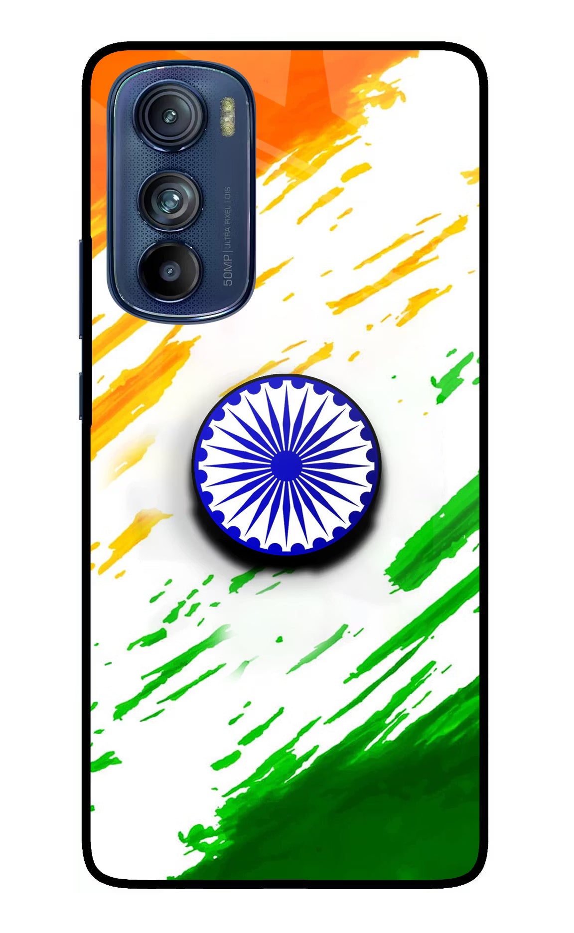 Indian Flag Ashoka Chakra Moto Edge 30 Pop Case by Casekaro