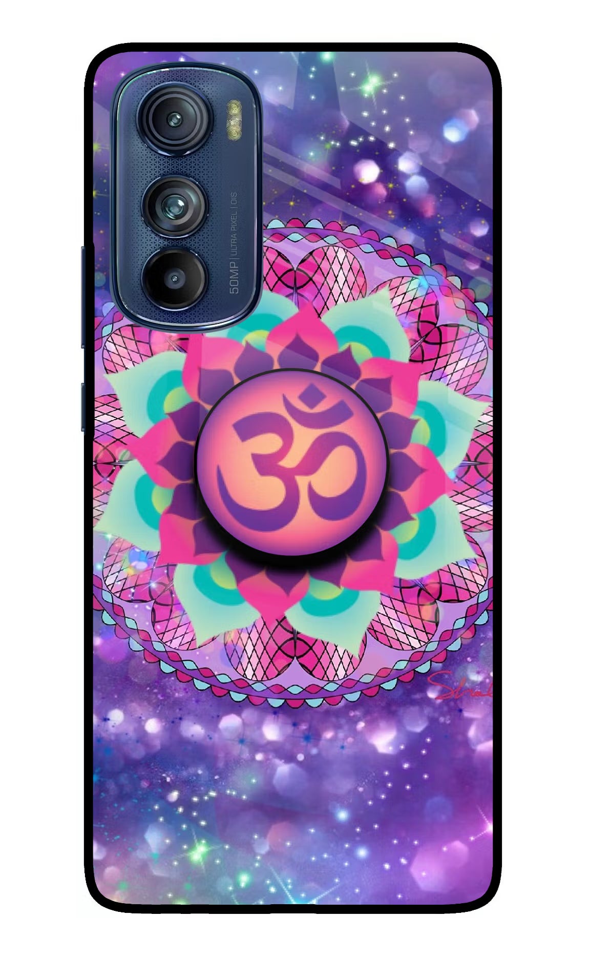 Om Purple Moto Edge 30 Pop Case by Casekaro