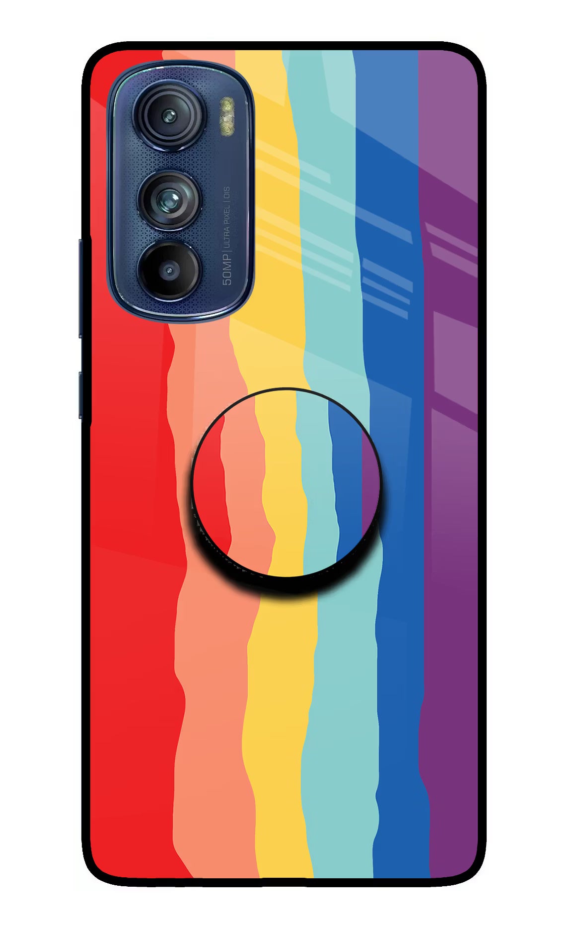 Rainbow Moto Edge 30 Pop Case by Casekaro