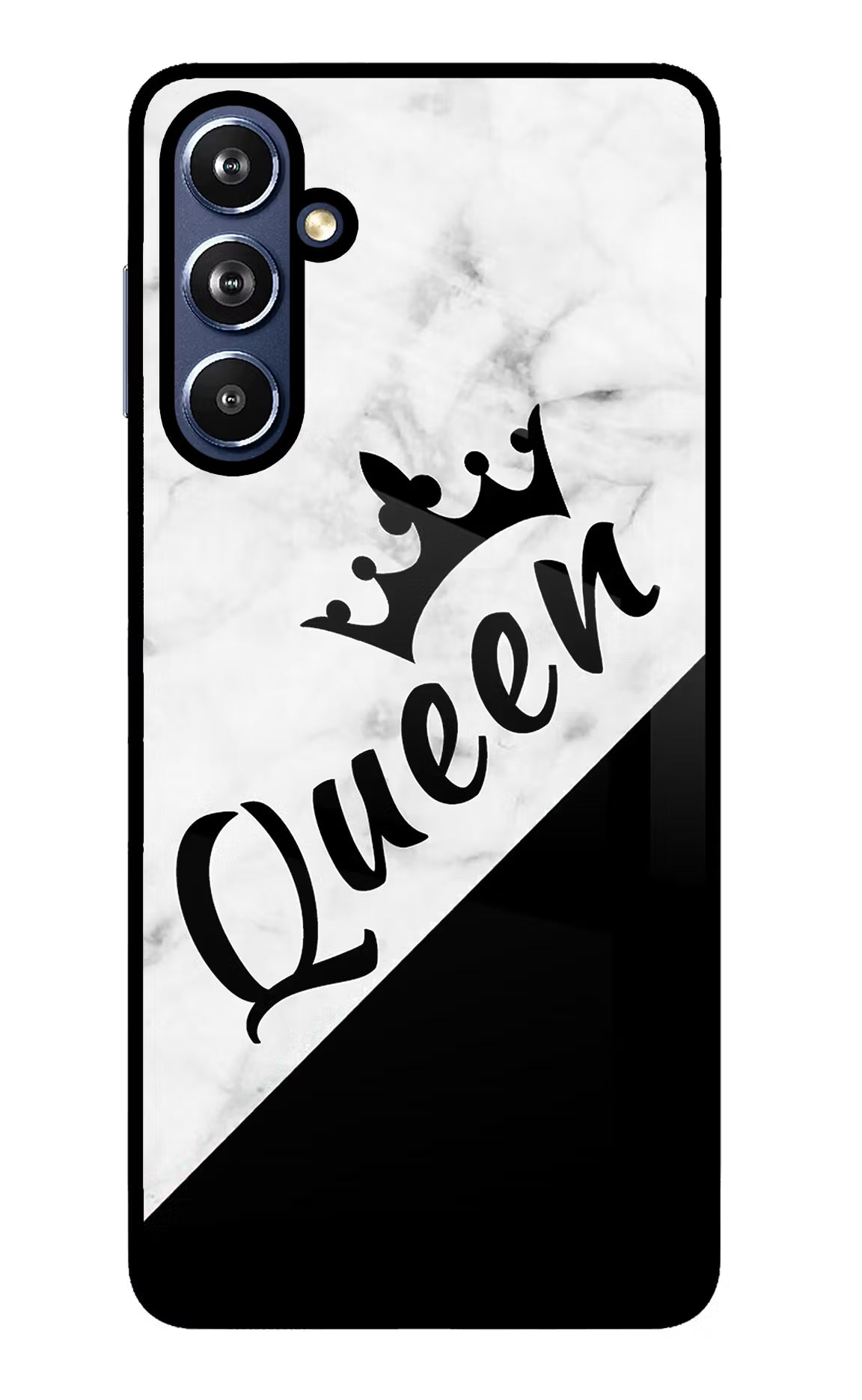 Queen Samsung F54 5G Glass Case Back Cover by Casekaro
