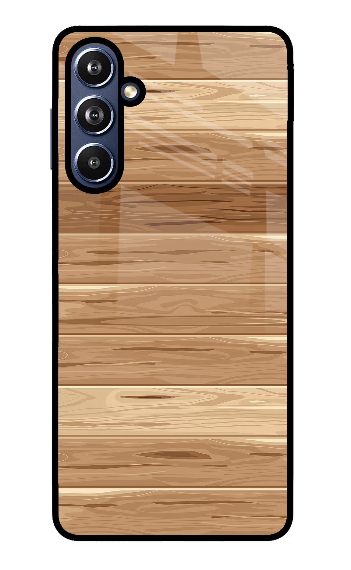 Wooden Vector Samsung F54 5G Glass Case Back Cover by Casekaro