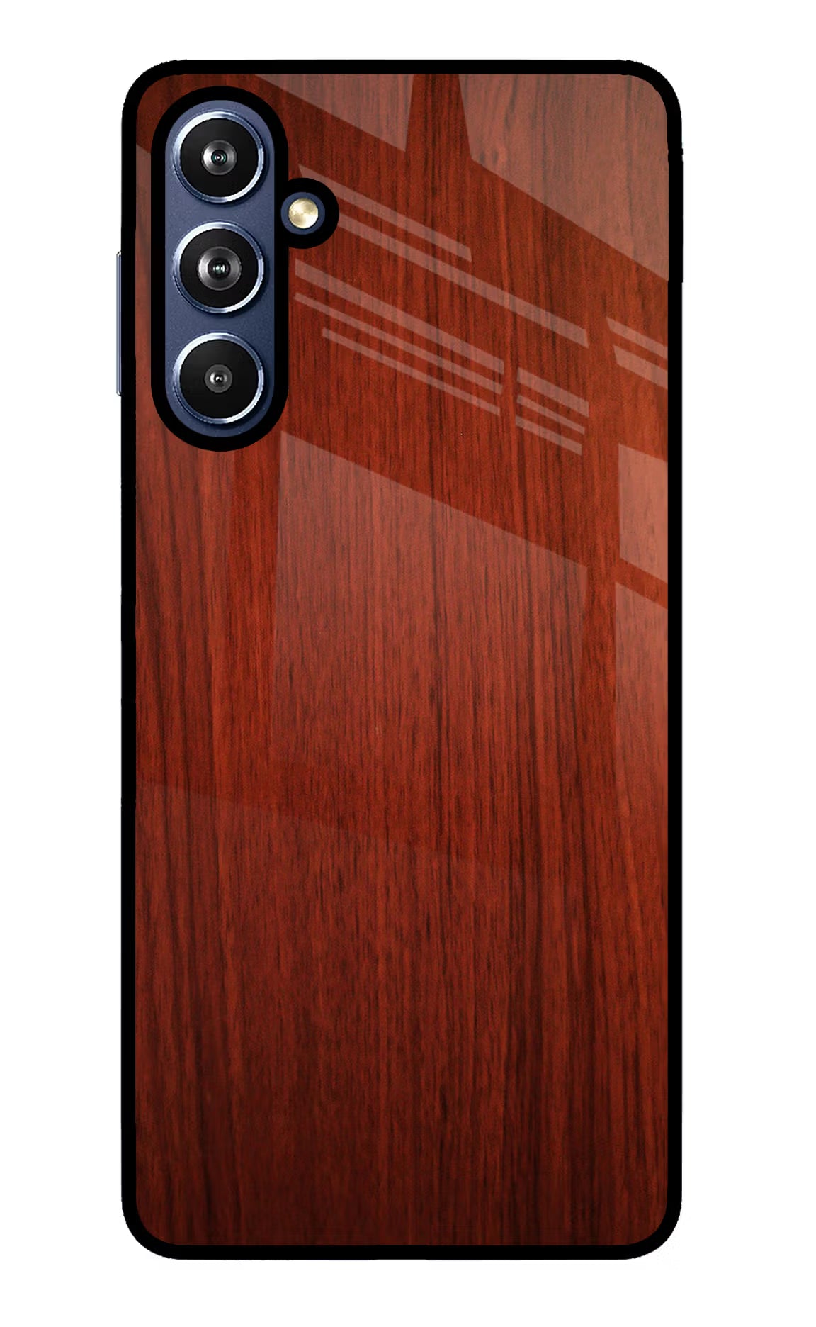 Wooden Plain Pattern Samsung F54 5G Glass Case Back Cover by Casekaro