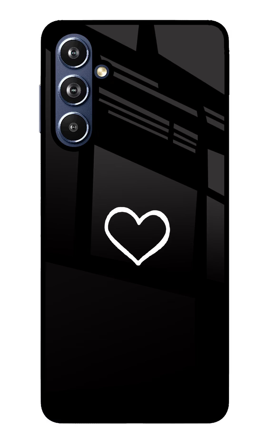 Heart Samsung F54 5G Glass Case Back Cover by Casekaro