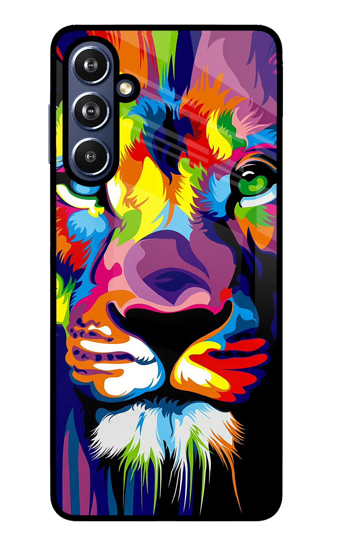 Lion Samsung F54 5G Glass Case Back Cover by Casekaro