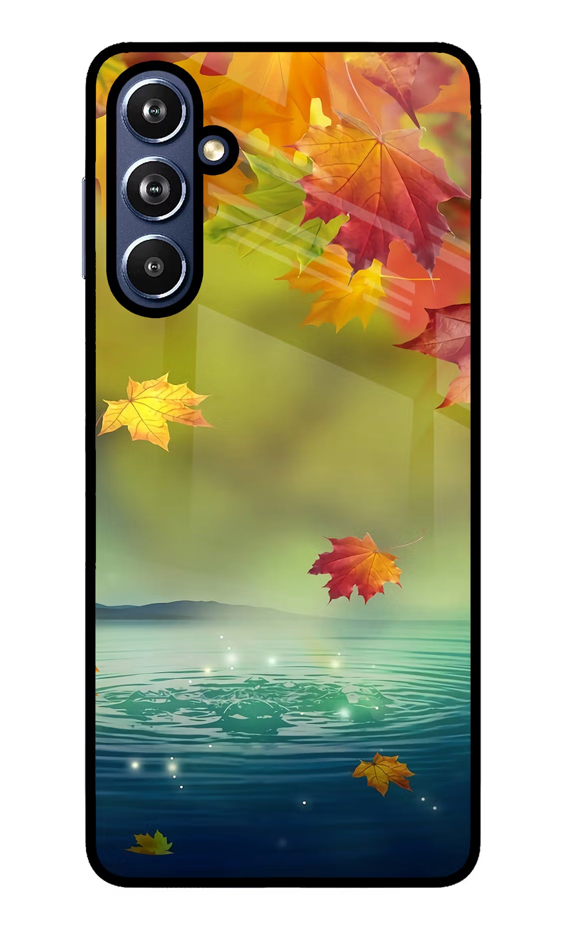 Flowers Samsung F54 5G Glass Case Back Cover by Casekaro