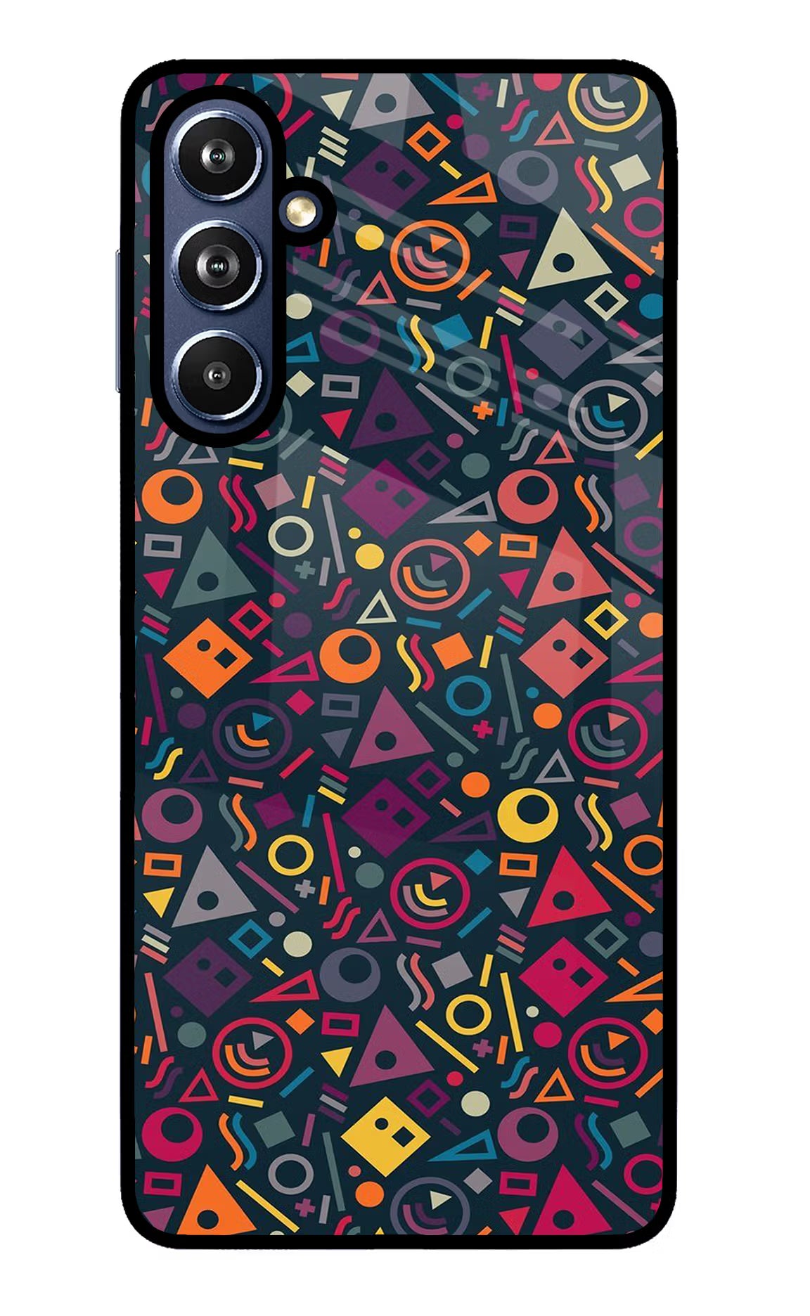Geometric Abstract Samsung F54 5G Glass Case Back Cover by Casekaro