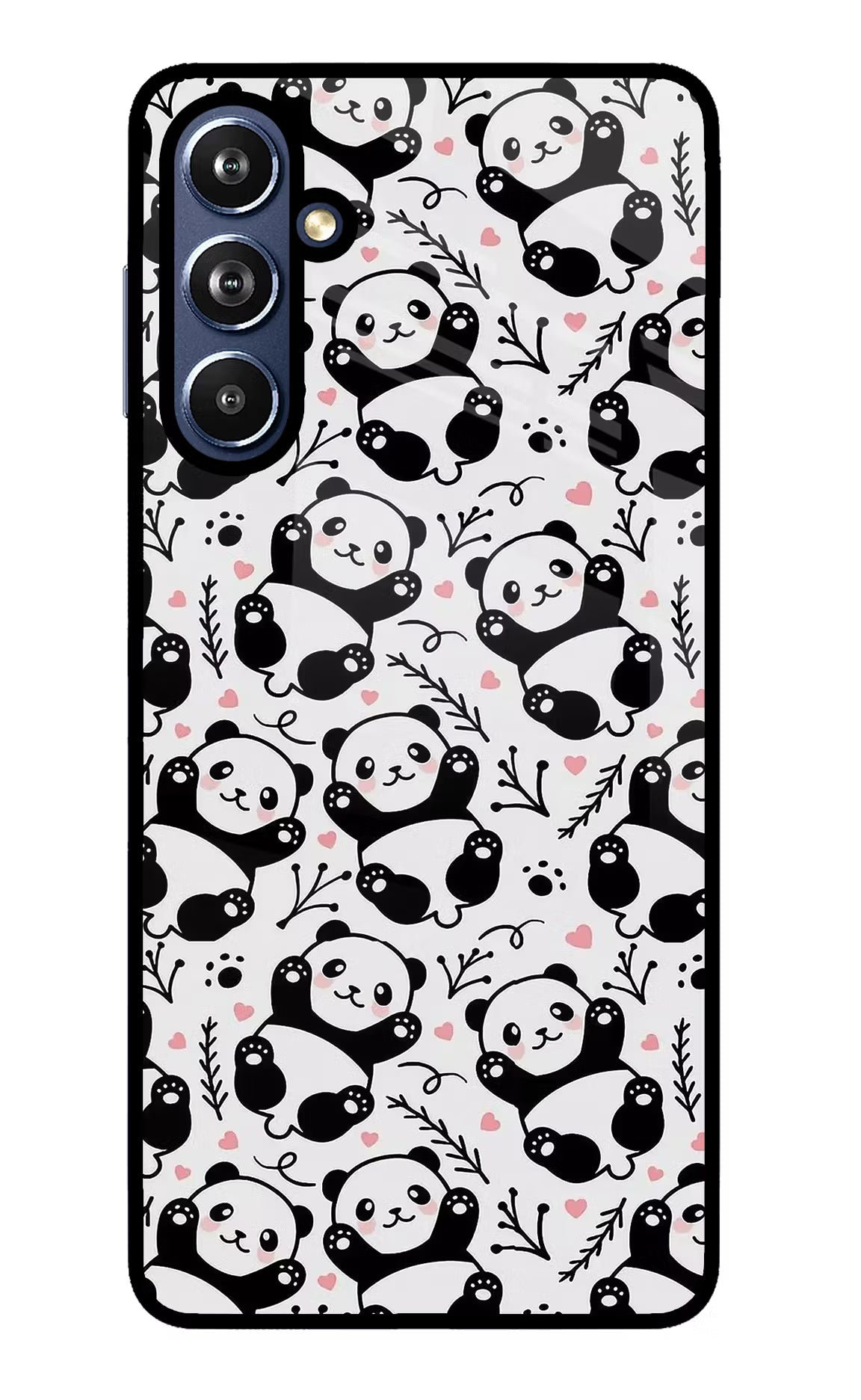 Cute Panda Samsung F54 5G Glass Case Back Cover by Casekaro