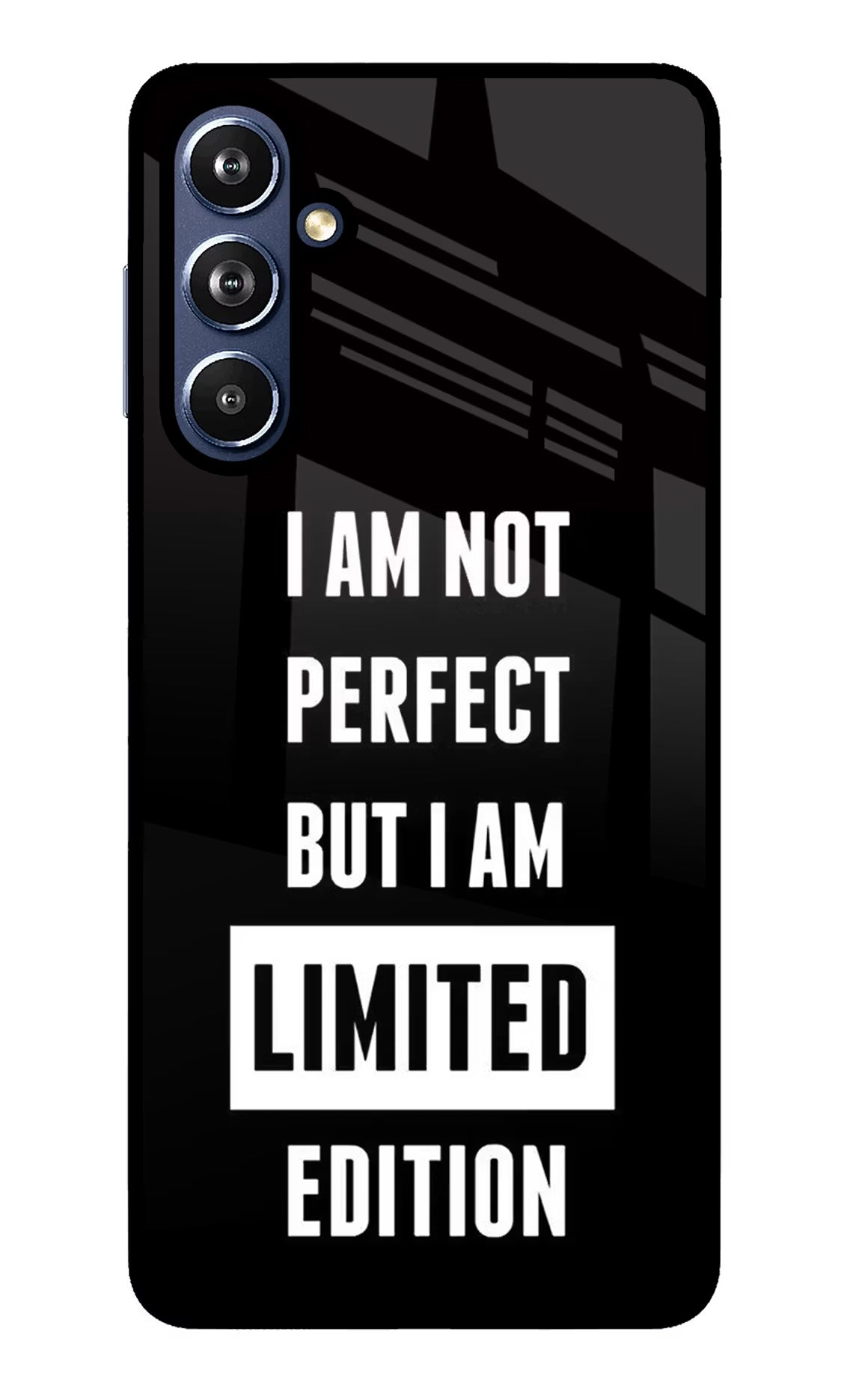 I Am Not Perfect But I Am Limited Edition Samsung F54 5G Glass Case Back Cover by Casekaro