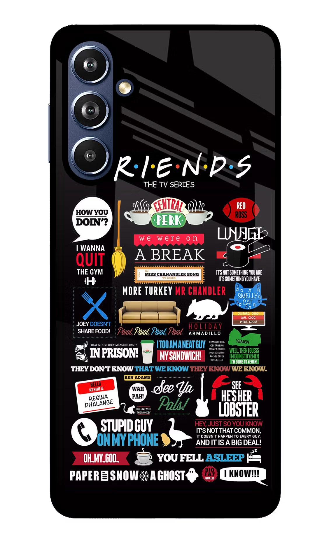 FRIENDS Samsung F54 5G Glass Case Back Cover by Casekaro