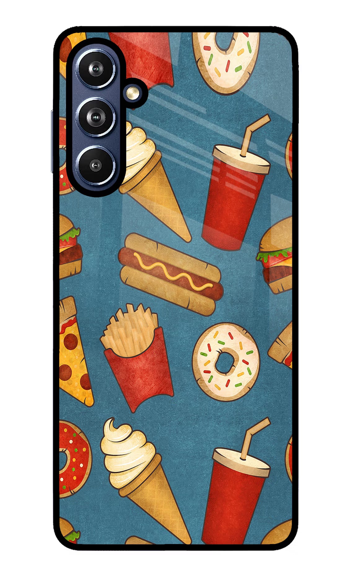 Foodie Samsung F54 5G Glass Case Back Cover by Casekaro