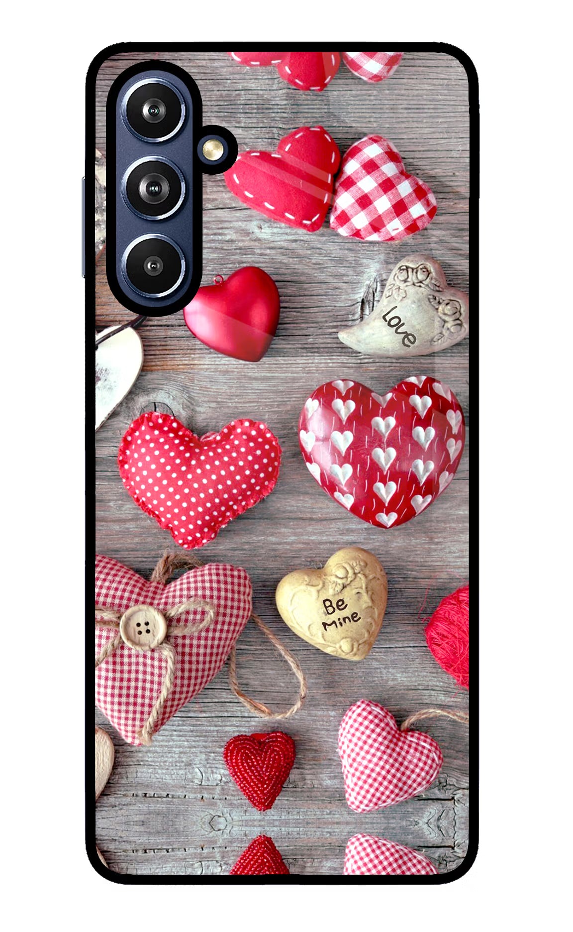 Love Wallpaper Samsung F54 5G Glass Case Back Cover by Casekaro