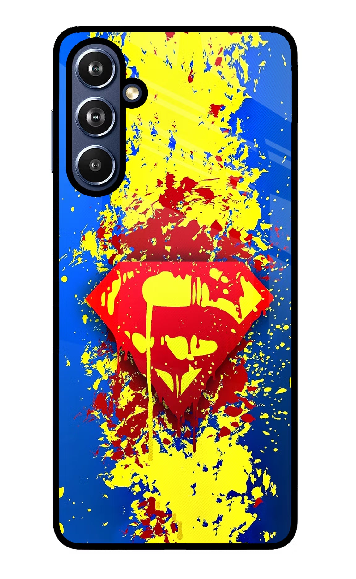 Superman logo Samsung F54 5G Glass Case Back Cover by Casekaro