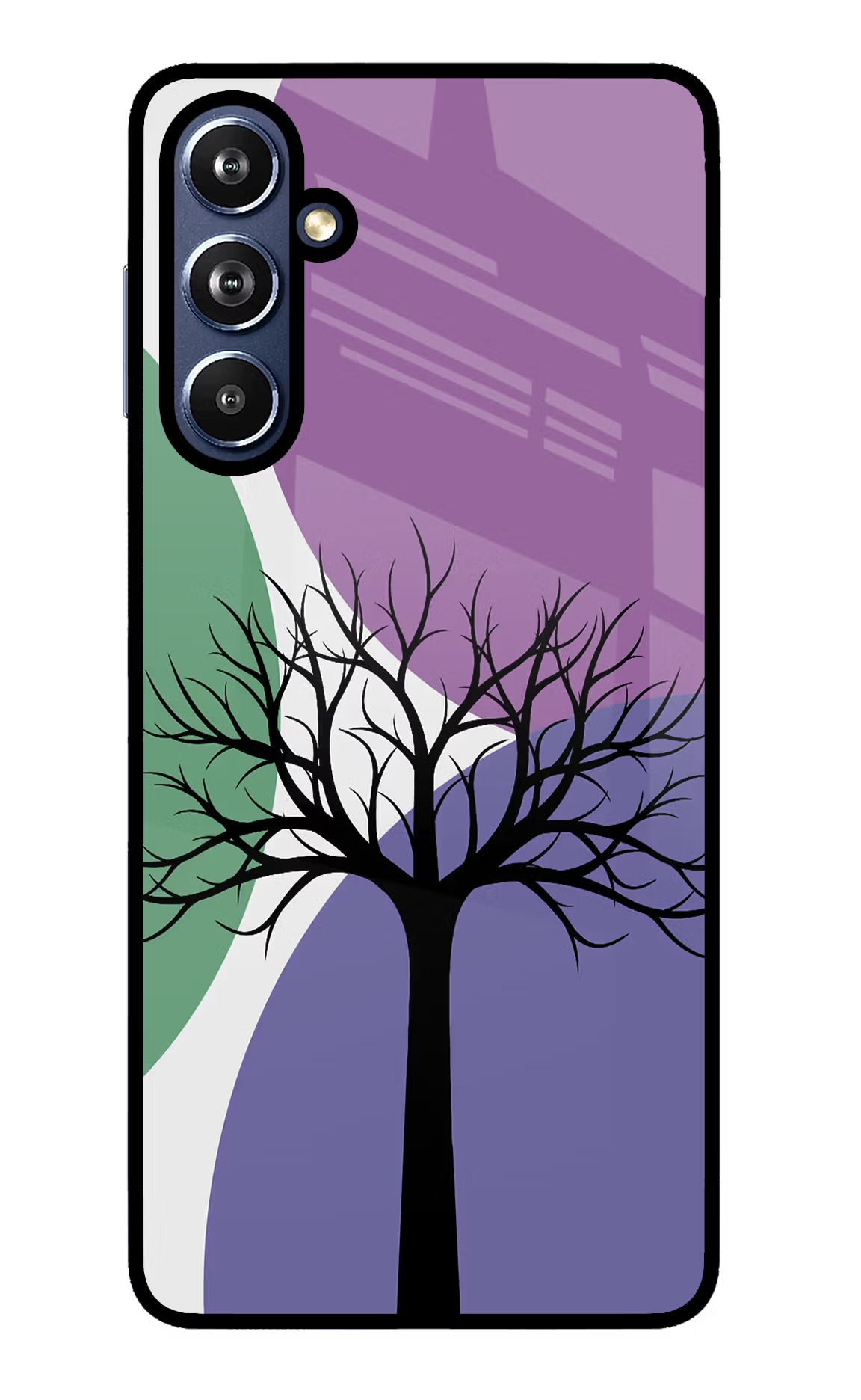 Tree Art Samsung F54 5G Glass Case Back Cover by Casekaro