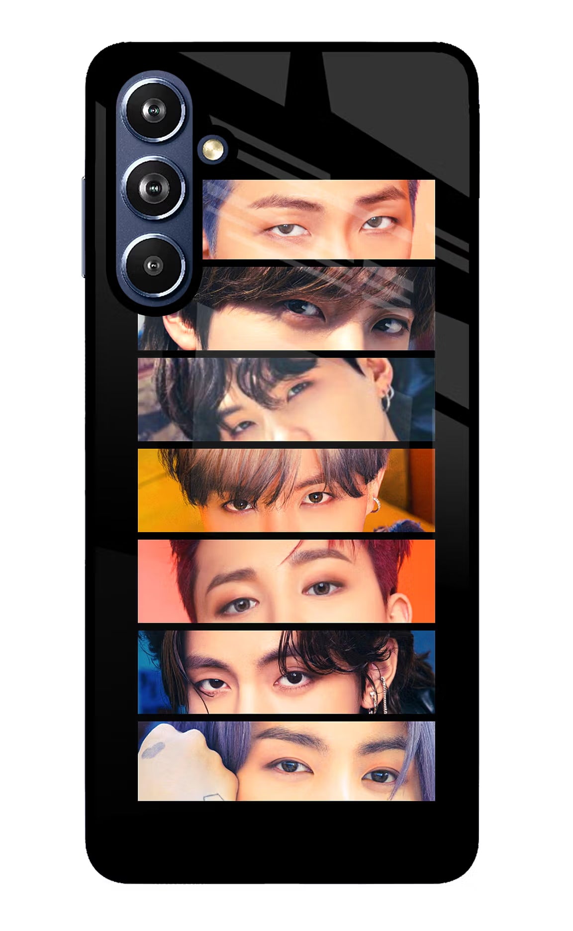 BTS Eyes Samsung F54 5G Glass Case Back Cover by Casekaro
