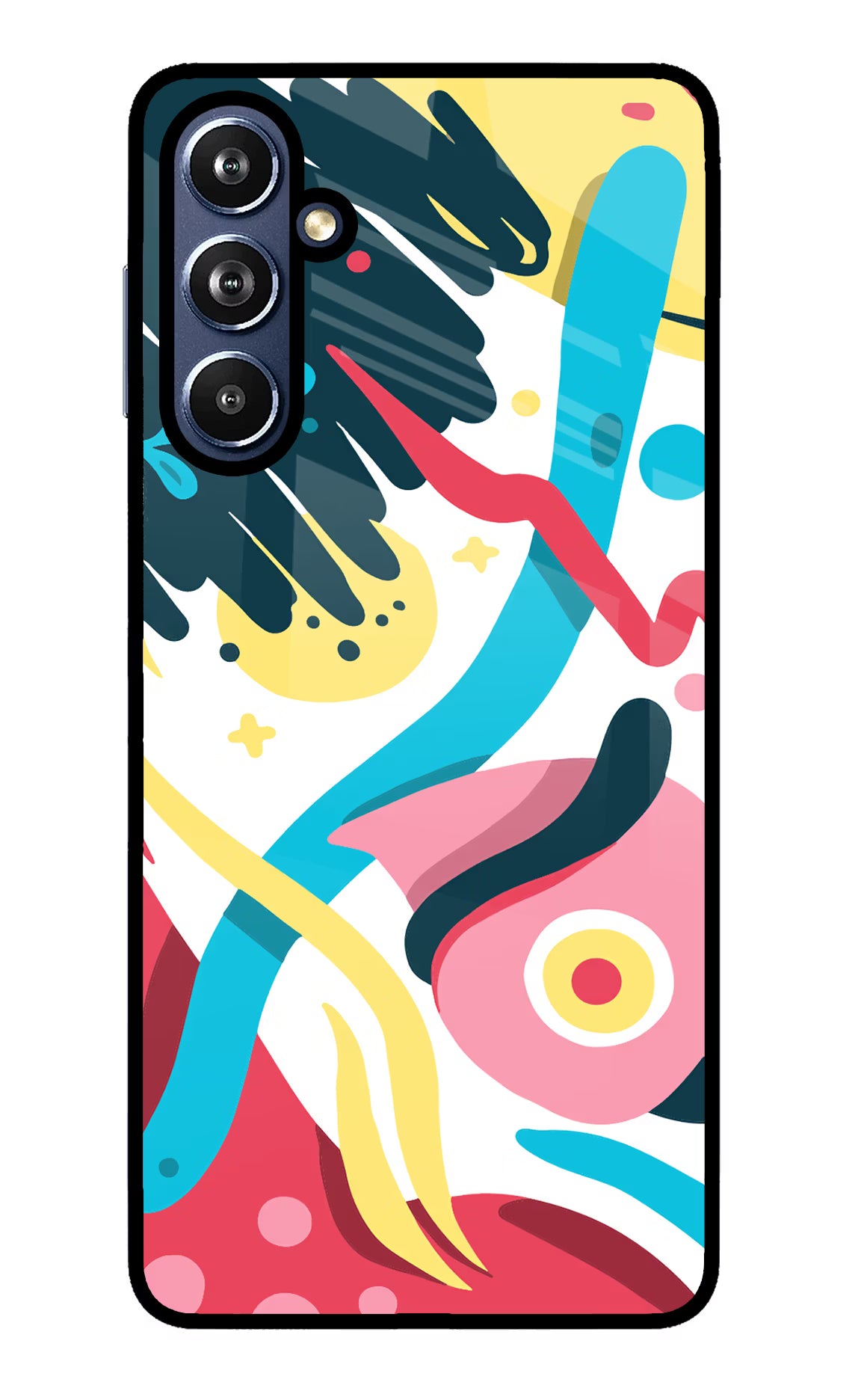 Trippy Samsung F54 5G Glass Case Back Cover by Casekaro
