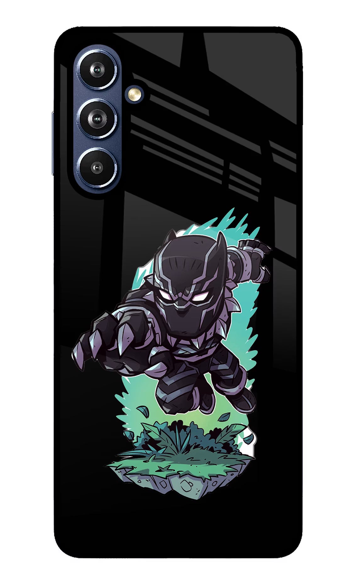 Black Panther Samsung F54 5G Glass Case Back Cover by Casekaro