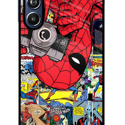 Spider Man Samsung F54 5G Glass Case Back Cover by Casekaro