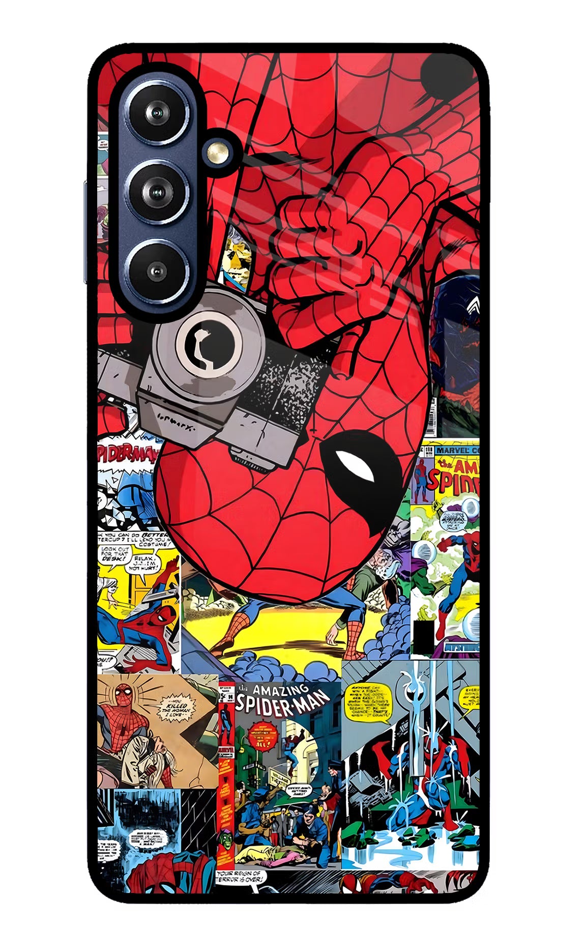 Spider Man Samsung F54 5G Glass Case Back Cover by Casekaro