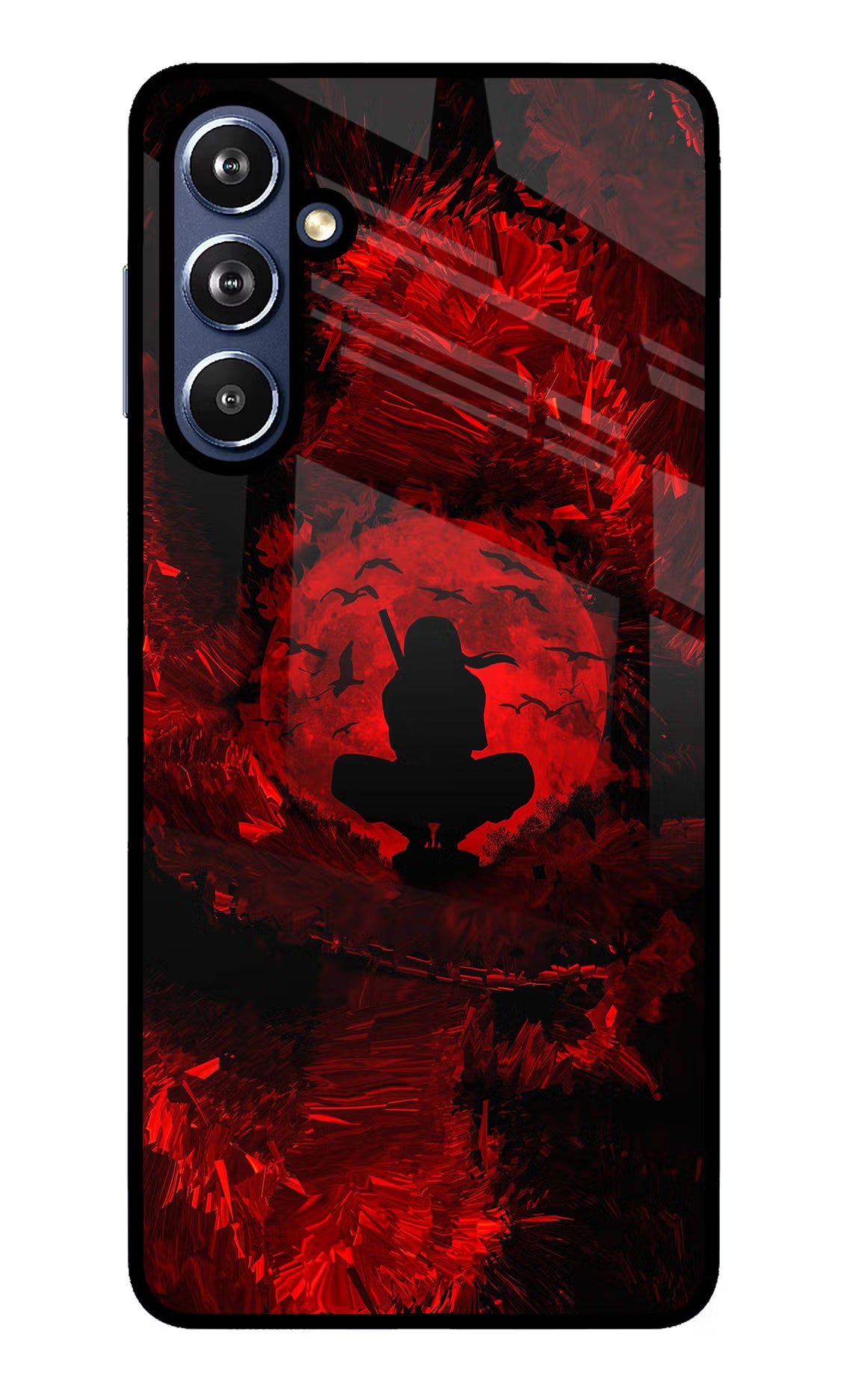 Itachi Uchiha Samsung F54 5G Glass Case Back Cover by Casekaro