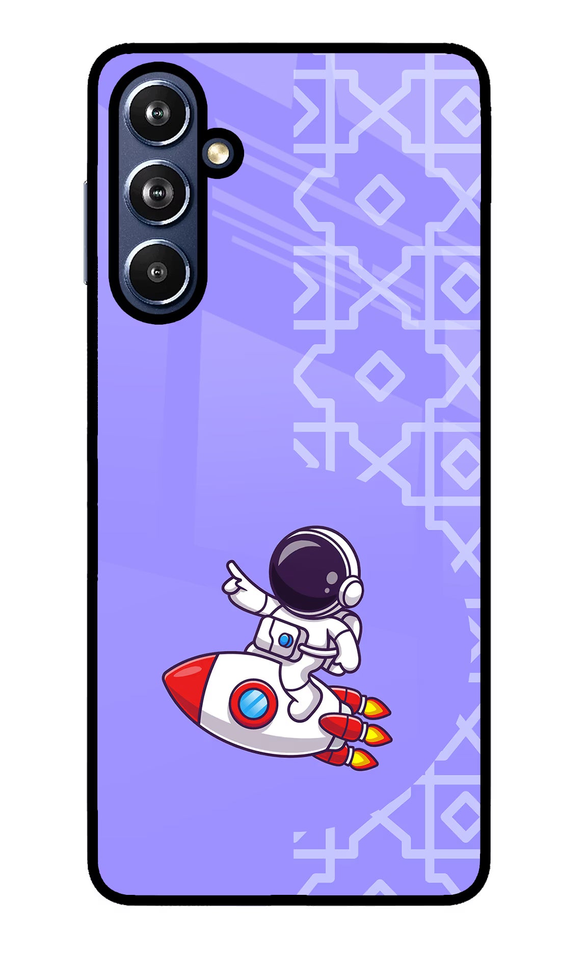 Cute Astronaut Samsung F54 5G Glass Case Back Cover by Casekaro