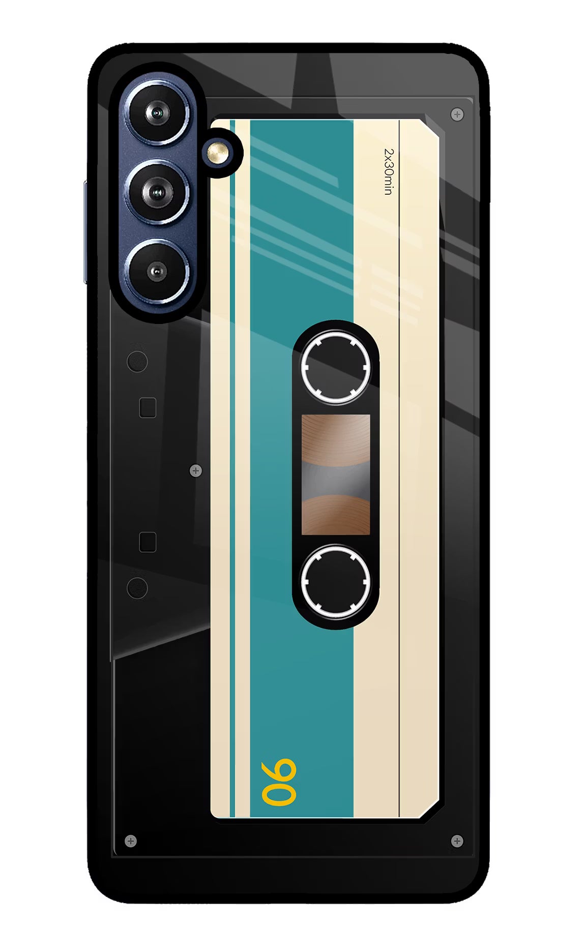 Cassette Samsung F54 5G Glass Case Back Cover by Casekaro