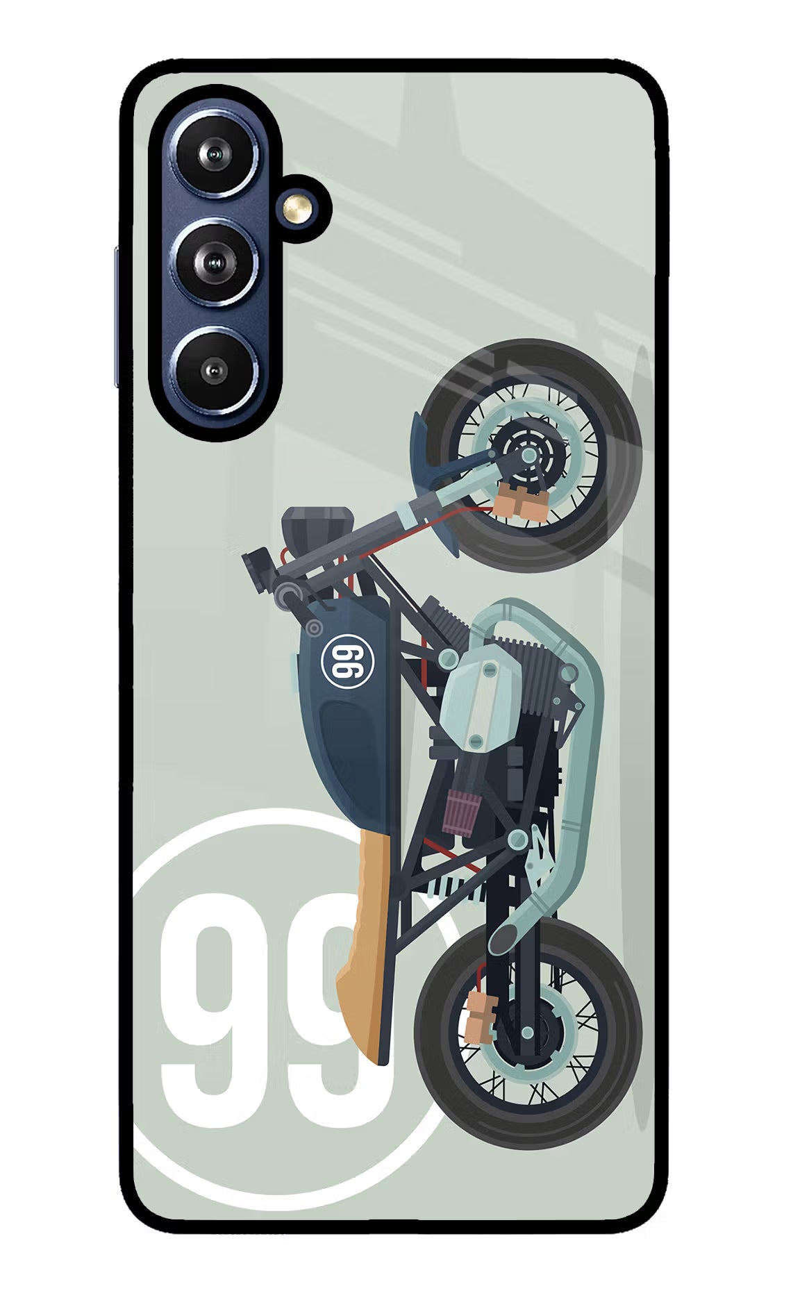 Classic Cafe Racer 99 Samsung F54 5G Glass Case Back Cover by Casekaro