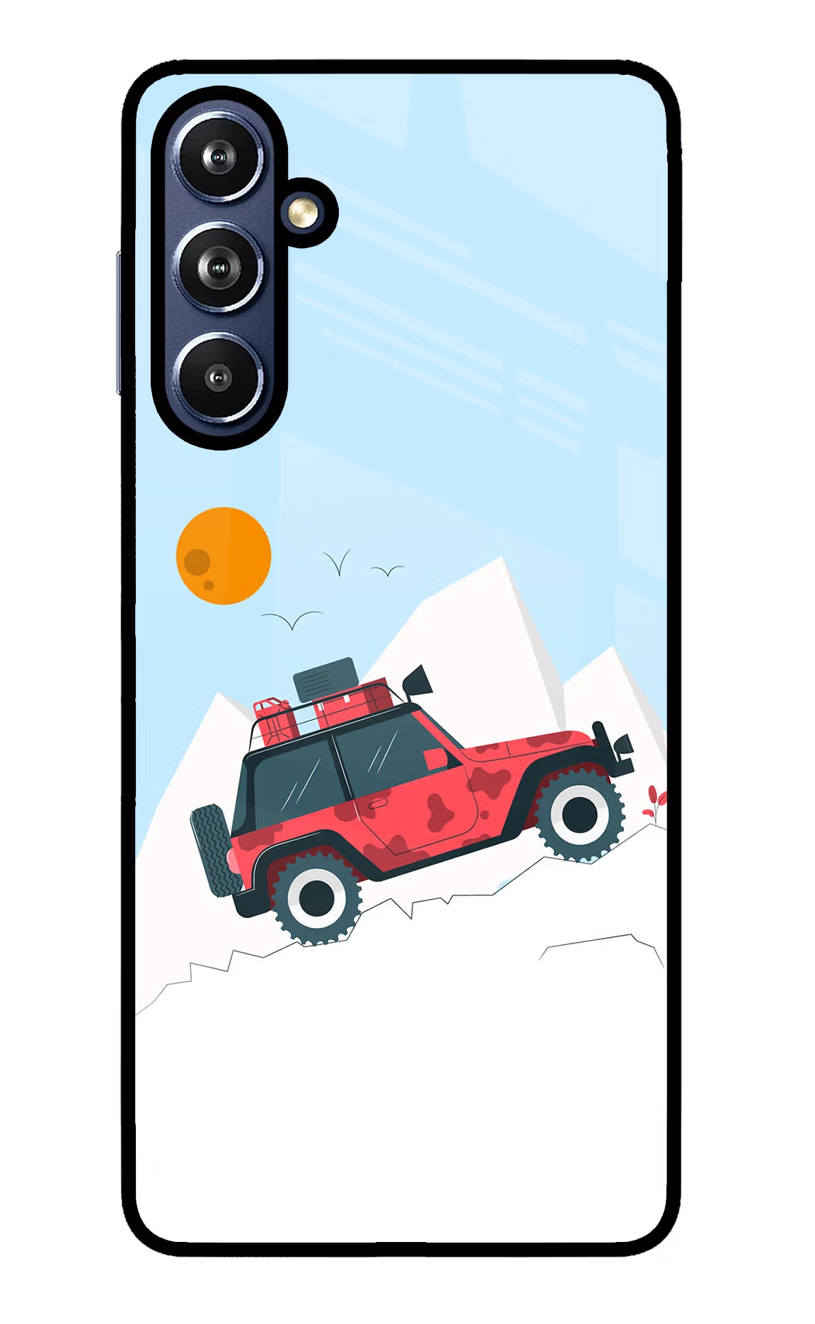 Mountain Trail Beast Samsung F54 5G Glass Case Back Cover by Casekaro