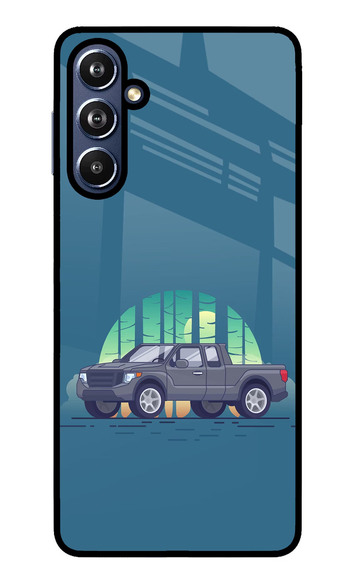 Retro Garage Vibe Samsung F54 5G Glass Case
